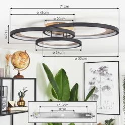 Hofstein Baiyin Deckenleuchte LED Gold, 1-flammig -LED Leuchten Verkäufe 2022 baiyin deckenleuchte h3582121 3
