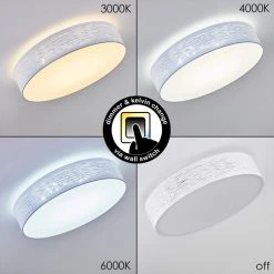 Hofstein Bandol Deckenleuchte LED Weiß, 1-flammig -LED Leuchten Verkäufe 2022 bandol deckenleuchte h3312124 7