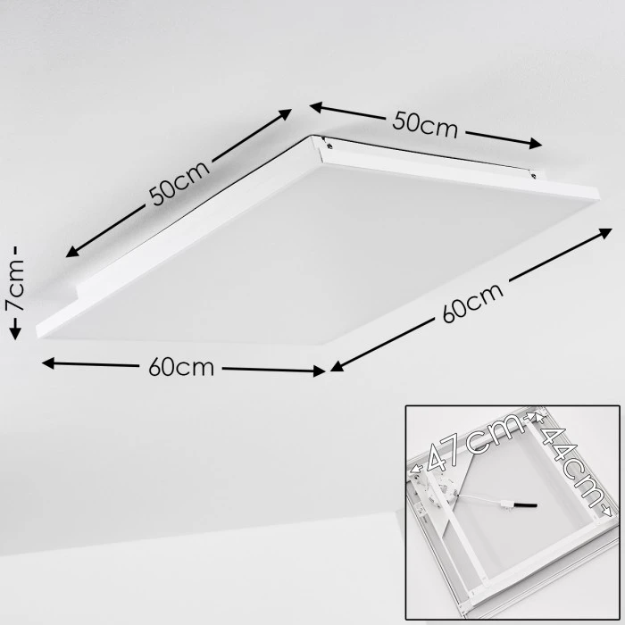Hofstein Bankura Deckenleuchte LED Weiß, 1-flammig, Fernbedienung 2 Hofstein Bankura Deckenleuchte LED Weiß, 1-flammig, Fernbedienung – Bild 2