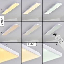 Hofstein Bankura Deckenpanel LED Weiß, 1-flammig, Fernbedienung -LED Leuchten Verkäufe 2022 bankura deckenpanel h3312162 10