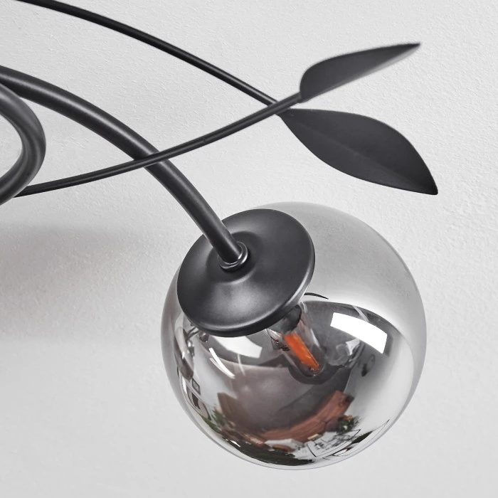 Hofstein Barasat Deckenleuchte LED Schwarz, 6-flammig 3 Hofstein Barasat Deckenleuchte LED Schwarz, 6-flammig – Bild 3