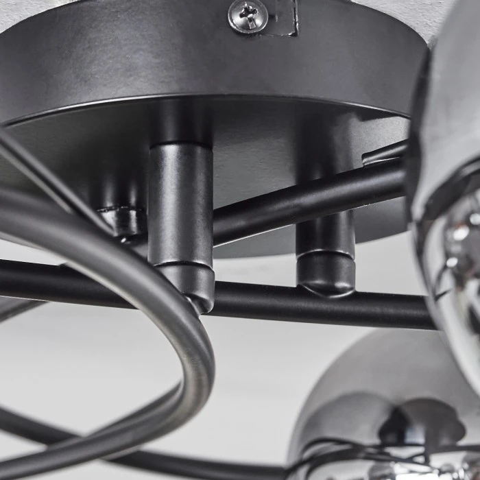 Hofstein Barasat Deckenleuchte LED Schwarz, 6-flammig 6 Hofstein Barasat Deckenleuchte LED Schwarz, 6-flammig – Bild 6