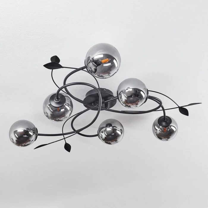 Hofstein Barasat Deckenleuchte LED Schwarz, 6-flammig 8 Hofstein Barasat Deckenleuchte LED Schwarz, 6-flammig – Bild 8