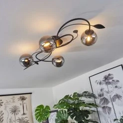 Hofstein Barasat Deckenleuchte LED Schwarz, 4-flammig -LED Leuchten Verkäufe 2022 barasat deckenleuchte h3558836 8