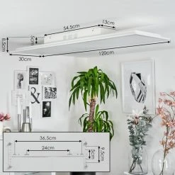 Hofstein Barasat Deckenpanel LED Weiß, 1-flammig, Fernbedienung -LED Leuchten Verkäufe 2022 barasat deckenpanel h3560853 3