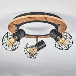 Hofstein Bardhaman Deckenleuchte LED Chrom, Schwarz, Weiß, Holzoptik, 1-flammig -LED Leuchten Verkäufe 2022 bardhaman deckenleuchte h3597057 7