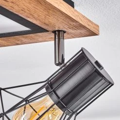 Hofstein Bardhaman Deckenleuchte LED Chrom, Schwarz, Braun, Holzoptik, 5-flammig -LED Leuchten Verkäufe 2022 bardhaman deckenleuchte h3608708 2