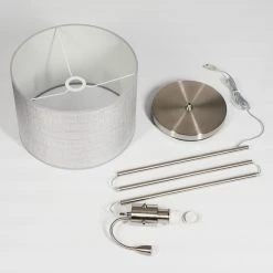 Hofstein Barruelo Stehleuchte LED Nickel-Matt, 2-flammig 16 Hofstein Barruelo Stehleuchte LED Nickel-Matt, 2-flammig -LED Leuchten Verkäufe 2022 barruelo stehleuchte h3384725 4