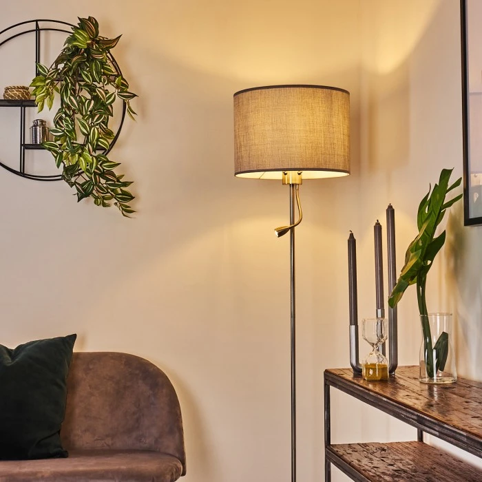 Hofstein Barruelo Stehleuchte LED Nickel-Matt, 2-flammig 10 Hofstein Barruelo Stehleuchte LED Nickel-Matt, 2-flammig – Bild 10