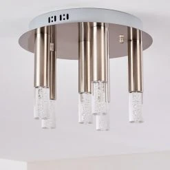 Hofstein Basvuly Deckenleuchte LED Nickel-Matt, 6-flammig -LED Leuchten Verkäufe 2022 basvuly deckenleuchte h3302439 do1 11