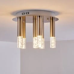 Hofstein Basvuly Deckenleuchte LED Nickel-Matt, 6-flammig -LED Leuchten Verkäufe 2022 basvuly deckenleuchte h3302439 do1 12