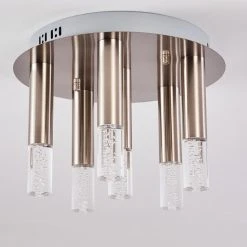 Hofstein Basvuly Deckenleuchte LED Nickel-Matt, 6-flammig -LED Leuchten Verkäufe 2022 basvuly deckenleuchte h3302439 do1 13