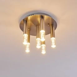 Hofstein Basvuly Deckenleuchte LED Nickel-Matt, 6-flammig -LED Leuchten Verkäufe 2022 basvuly deckenleuchte h3302439 do1 14