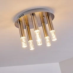 Hofstein Basvuly Deckenleuchte LED Nickel-Matt, 6-flammig -LED Leuchten Verkäufe 2022 basvuly deckenleuchte h3302439 do1 3