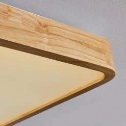 Hofstein Batamoto Deckenpanel LED Wei&szlig;, Holz hell, 2-flammig, Fernbedienung -LED Leuchten Verkäufe 2022 batamoto deckenpanel h3394281 14