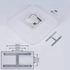Hofstein Batamoto Deckenpanel LED Wei&szlig;, 2-flammig, Fernbedienung, Farbwechsler -LED Leuchten Verkäufe 2022 batamoto deckenpanel h3418024 4
