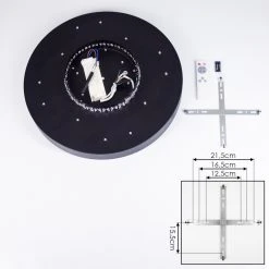Hofstein Batamoto Deckenpanel LED Schwarz, Weiß, 2-flammig, Fernbedienung, Farbwechsler -LED Leuchten Verkäufe 2022 batamoto deckenpanel h3418086 4