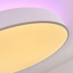 Hofstein Batamoto Deckenpanel LED Weiß, 2-flammig, Fernbedienung, Farbwechsler -LED Leuchten Verkäufe 2022 batamoto deckenpanel h3418109 5