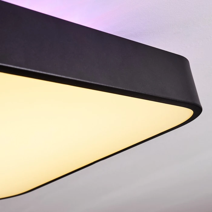 Hofstein Batamoto Deckenpanel LED Schwarz, Weiß, 2-flammig, Fernbedienung, Farbwechsler 6 Hofstein Batamoto Deckenpanel LED Schwarz, Weiß, 2-flammig, Fernbedienung, Farbwechsler – Bild 6