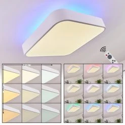 Hofstein Batamoto Deckenpanel LED Weiß, 2-flammig, Fernbedienung, Farbwechsler