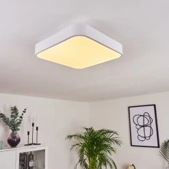 Hofstein Batamoto Deckenpanel LED Weiß, 2-flammig, Fernbedienung, Farbwechsler -LED Leuchten Verkäufe 2022 batamoto deckenpanel h3418475 10