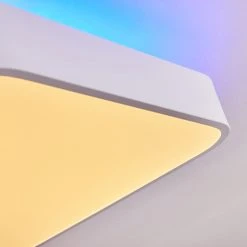 Hofstein Batamoto Deckenpanel LED Weiß, 2-flammig, Fernbedienung, Farbwechsler -LED Leuchten Verkäufe 2022 batamoto deckenpanel h3418475 2