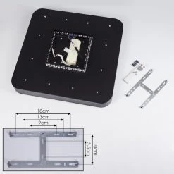Hofstein Batamoto Deckenpanel LED Schwarz, Wei&szlig;, 2-flammig, Fernbedienung, Farbwechsler -LED Leuchten Verkäufe 2022 batamoto deckenpanel h3418505 4