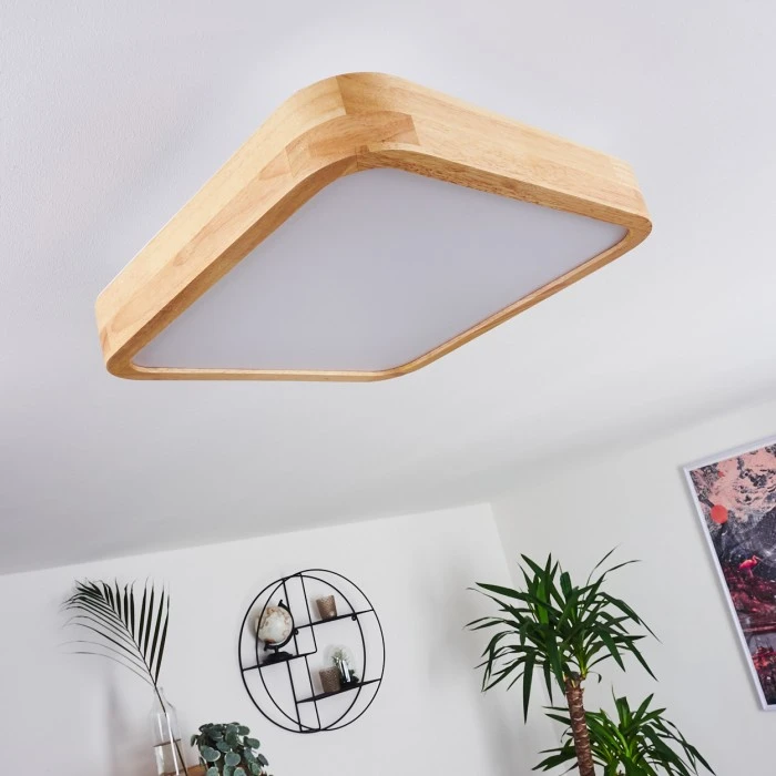 Hofstein Batamoto LED Panel Weiß, Holz hell, 2-flammig, Fernbedienung, Farbwechsler 13 Hofstein Batamoto LED Panel Weiß, Holz hell, 2-flammig, Fernbedienung, Farbwechsler – Bild 13