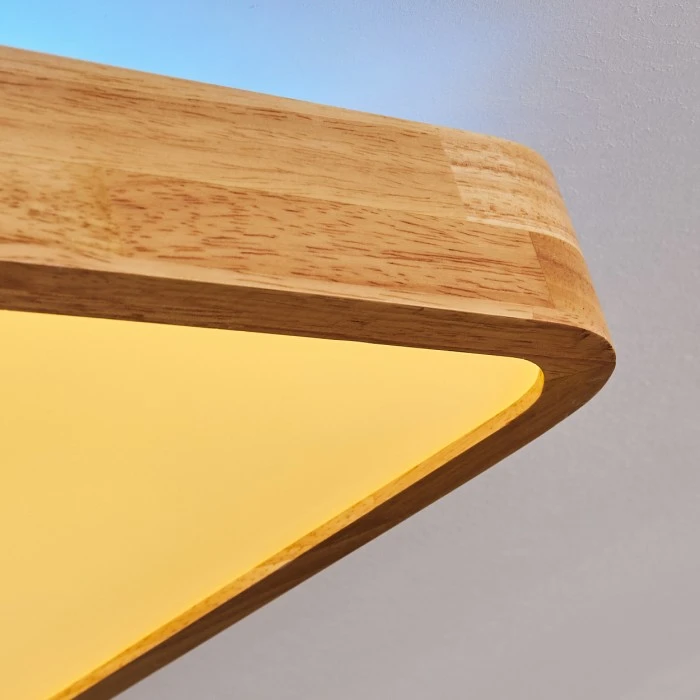 Hofstein Batamoto LED Panel Weiß, Holz hell, 2-flammig, Fernbedienung, Farbwechsler 6 Hofstein Batamoto LED Panel Weiß, Holz hell, 2-flammig, Fernbedienung, Farbwechsler – Bild 6