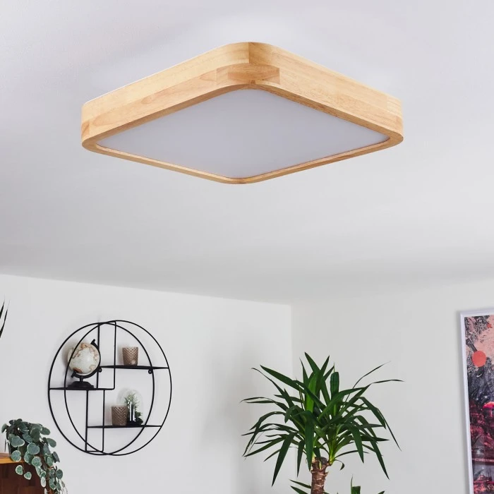 Hofstein Batamoto LED Panel Weiß, Holz hell, 2-flammig, Fernbedienung, Farbwechsler 10 Hofstein Batamoto LED Panel Weiß, Holz hell, 2-flammig, Fernbedienung, Farbwechsler – Bild 10