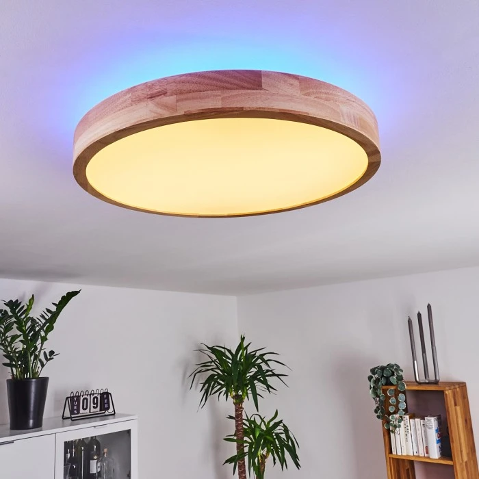 Hofstein Batamoto LED Panel Holz hell, 2-flammig, Fernbedienung 9 Hofstein Batamoto LED Panel Holz hell, 2-flammig, Fernbedienung – Bild 9