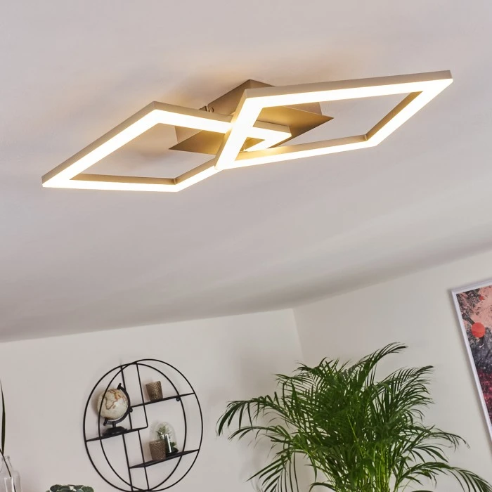 Hofstein Batuna Deckenleuchte LED Nickel-Matt, 1-flammig 9 Hofstein Batuna Deckenleuchte LED Nickel-Matt, 1-flammig – Bild 9