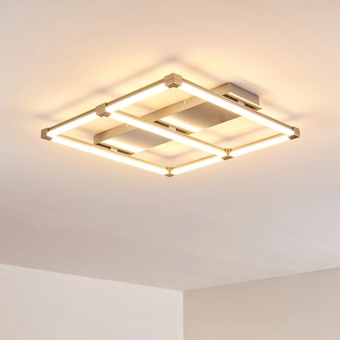 Hofstein Beken Deckenleuchte LED Stahl gebürstet, 1-flammig 13 Hofstein Beken Deckenleuchte LED Stahl gebürstet, 1-flammig – Bild 13