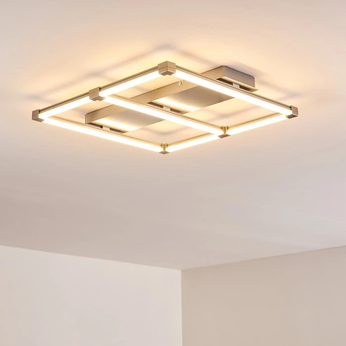 Hofstein Beken Deckenleuchte LED Stahl gebürstet, 1-flammig 18 Hofstein Beken Deckenleuchte LED Stahl gebürstet, 1-flammig – Bild 18