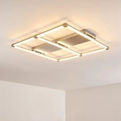 Hofstein Beken Deckenleuchte LED Nickel-Matt, 1-flammig -LED Leuchten Verkäufe 2022 beken deckenleuchte h3269350 do2 16