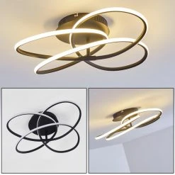 Hofstein Belgorod Deckenleuchte LED Schwarz, 1-flammig