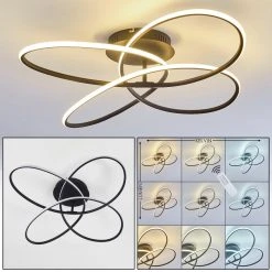 Hofstein Belgorod Deckenleuchte LED Schwarz, Weiß, 1-flammig, Fernbedienung