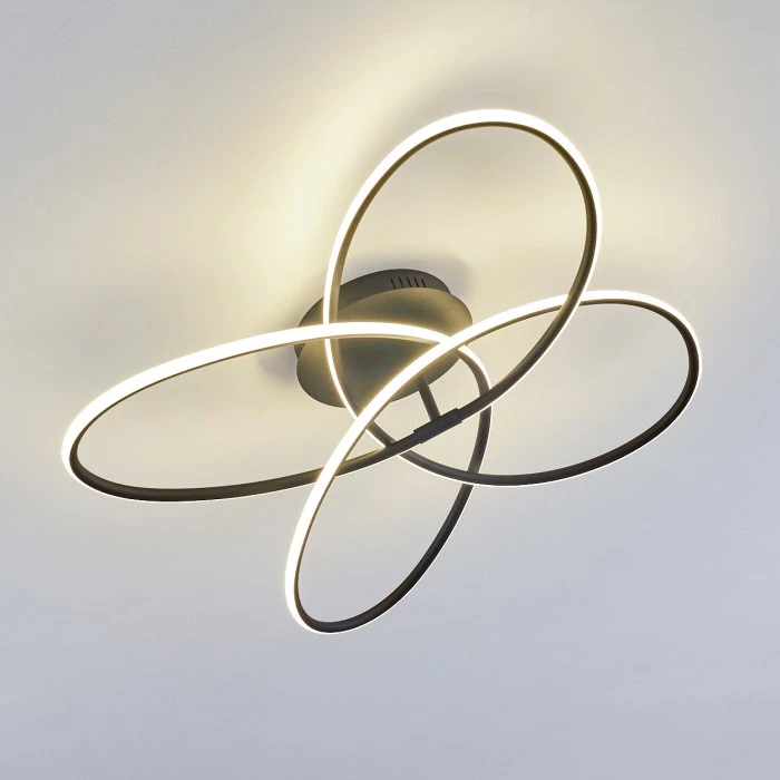 Hofstein Belgorod Deckenleuchte LED Schwarz, Weiß, 1-flammig, Fernbedienung 11 Hofstein Belgorod Deckenleuchte LED Schwarz, Weiß, 1-flammig, Fernbedienung – Bild 11