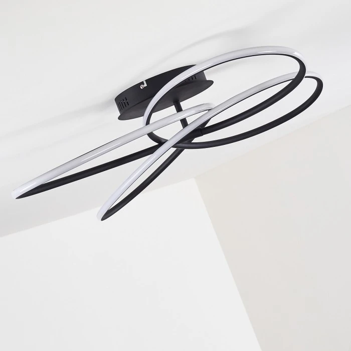 Hofstein Belgorod Deckenleuchte LED Schwarz, Weiß, 1-flammig, Fernbedienung 13 Hofstein Belgorod Deckenleuchte LED Schwarz, Weiß, 1-flammig, Fernbedienung – Bild 13