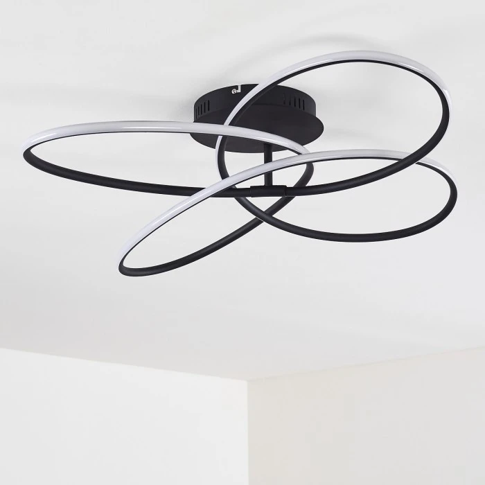 Hofstein Belgorod Deckenleuchte LED Schwarz, Weiß, 1-flammig, Fernbedienung 14 Hofstein Belgorod Deckenleuchte LED Schwarz, Weiß, 1-flammig, Fernbedienung – Bild 14