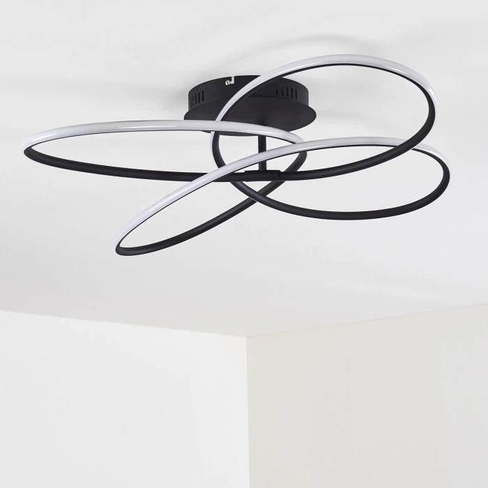 Hofstein Belgorod Deckenleuchte LED Schwarz, Weiß, 1-flammig, Fernbedienung 20 Hofstein Belgorod Deckenleuchte LED Schwarz, Weiß, 1-flammig, Fernbedienung – Bild 20