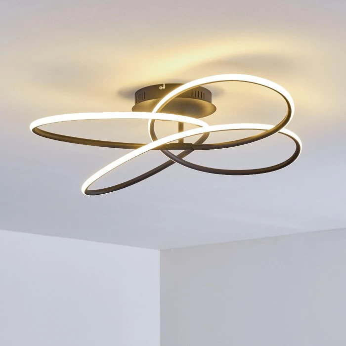 Hofstein Belgorod Deckenleuchte LED Schwarz, Weiß, 1-flammig, Fernbedienung 3 Hofstein Belgorod Deckenleuchte LED Schwarz, Weiß, 1-flammig, Fernbedienung – Bild 3