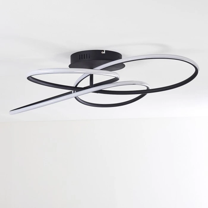 Hofstein Belgorod Deckenleuchte LED Schwarz, Weiß, 1-flammig, Fernbedienung 5 Hofstein Belgorod Deckenleuchte LED Schwarz, Weiß, 1-flammig, Fernbedienung – Bild 5