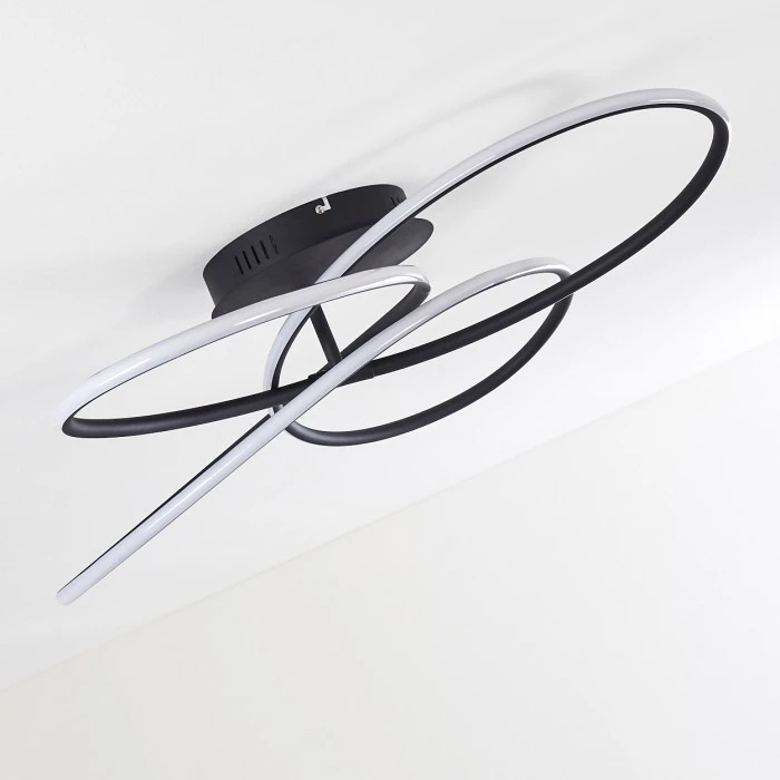 Hofstein Belgorod Deckenleuchte LED Schwarz, Weiß, 1-flammig, Fernbedienung 8 Hofstein Belgorod Deckenleuchte LED Schwarz, Weiß, 1-flammig, Fernbedienung – Bild 8