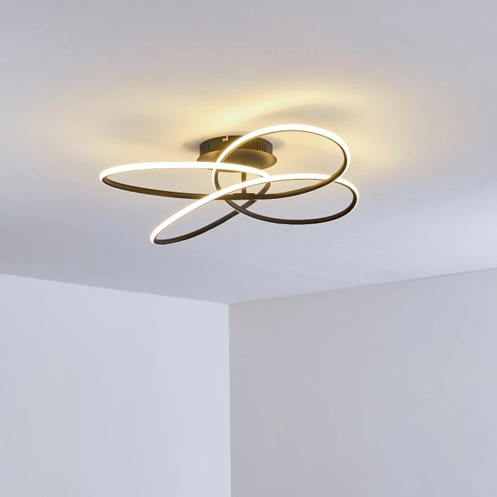 Hofstein Belgorod Deckenleuchte LED Schwarz, Weiß, 1-flammig, Fernbedienung 9 Hofstein Belgorod Deckenleuchte LED Schwarz, Weiß, 1-flammig, Fernbedienung – Bild 9