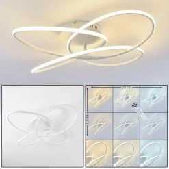 Hofstein Belgorod Deckenleuchte LED Weiß, 1-flammig, Fernbedienung