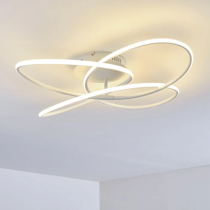 Hofstein Belgorod Deckenleuchte LED Weiß, 1-flammig, Fernbedienung 12 Hofstein Belgorod Deckenleuchte LED Weiß, 1-flammig, Fernbedienung – Bild 12