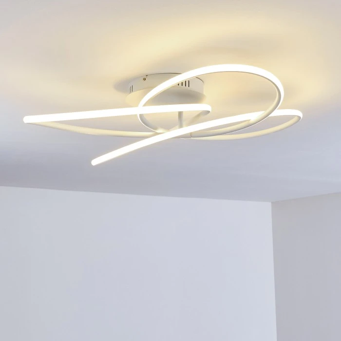 Hofstein Belgorod Deckenleuchte LED Weiß, 1-flammig, Fernbedienung 15 Hofstein Belgorod Deckenleuchte LED Weiß, 1-flammig, Fernbedienung – Bild 15