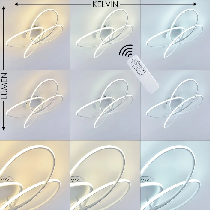 Hofstein Belgorod Deckenleuchte LED Weiß, 1-flammig, Fernbedienung 4 Hofstein Belgorod Deckenleuchte LED Weiß, 1-flammig, Fernbedienung – Bild 4