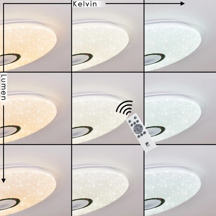 Hofstein Bellach Deckenpanel LED Weiß, 1-flammig 2 Hofstein Bellach Deckenpanel LED Weiß, 1-flammig – Bild 2